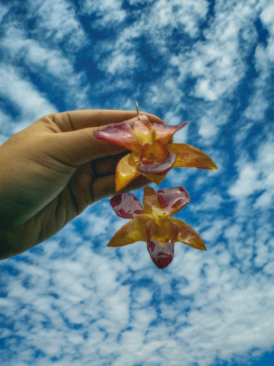 Sunset Orchid Earrings