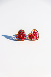 Cora Rose Heart Studs