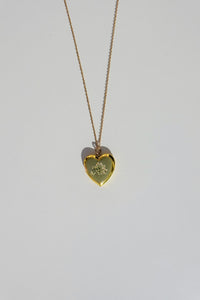 Queen Anne’s Lace Heart Locket Necklace