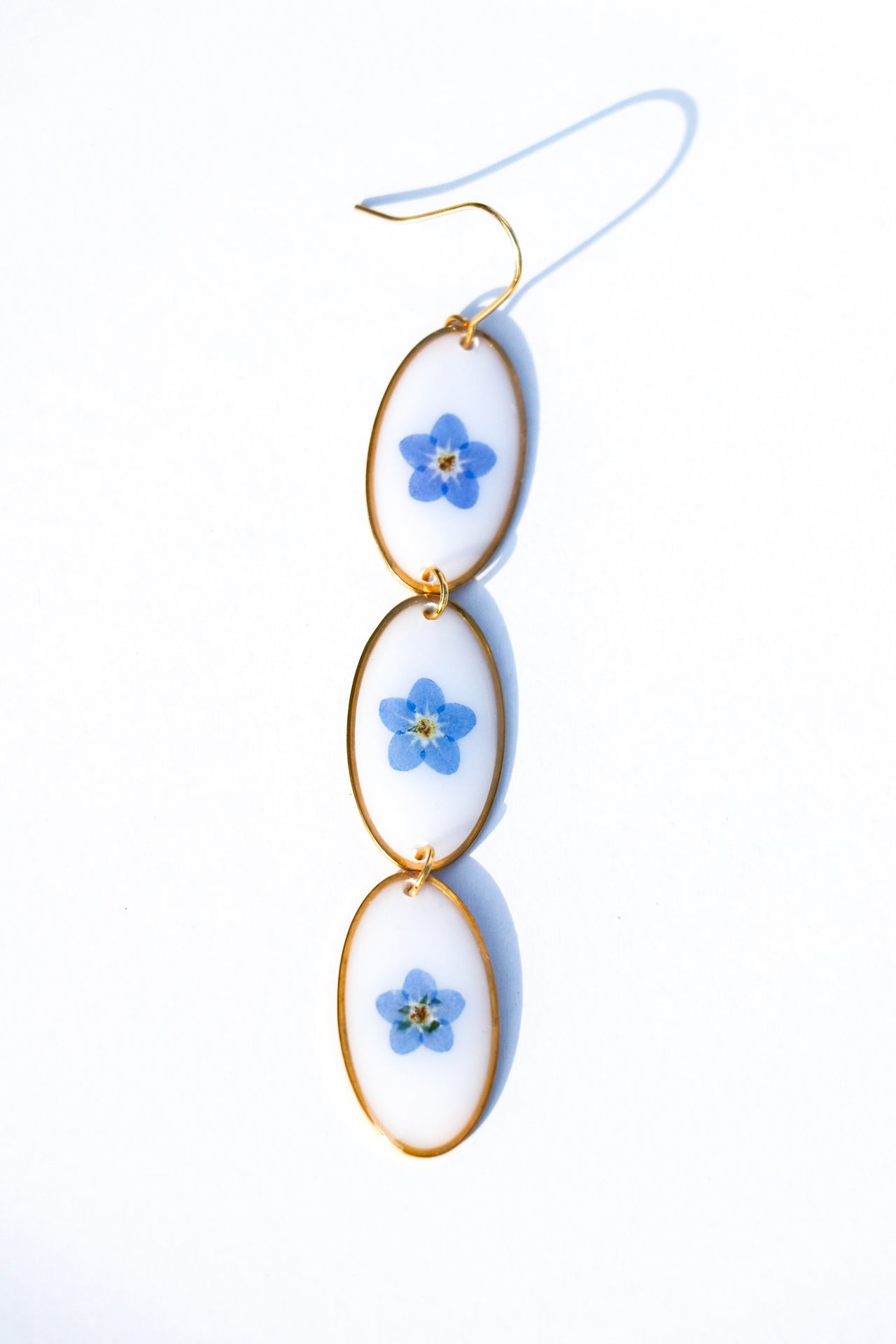 Forget Me Not Oval Earrings