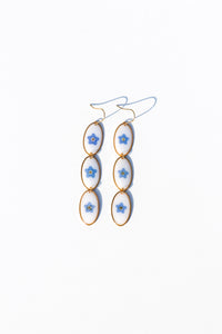 Forget Me Not Oval Earrings