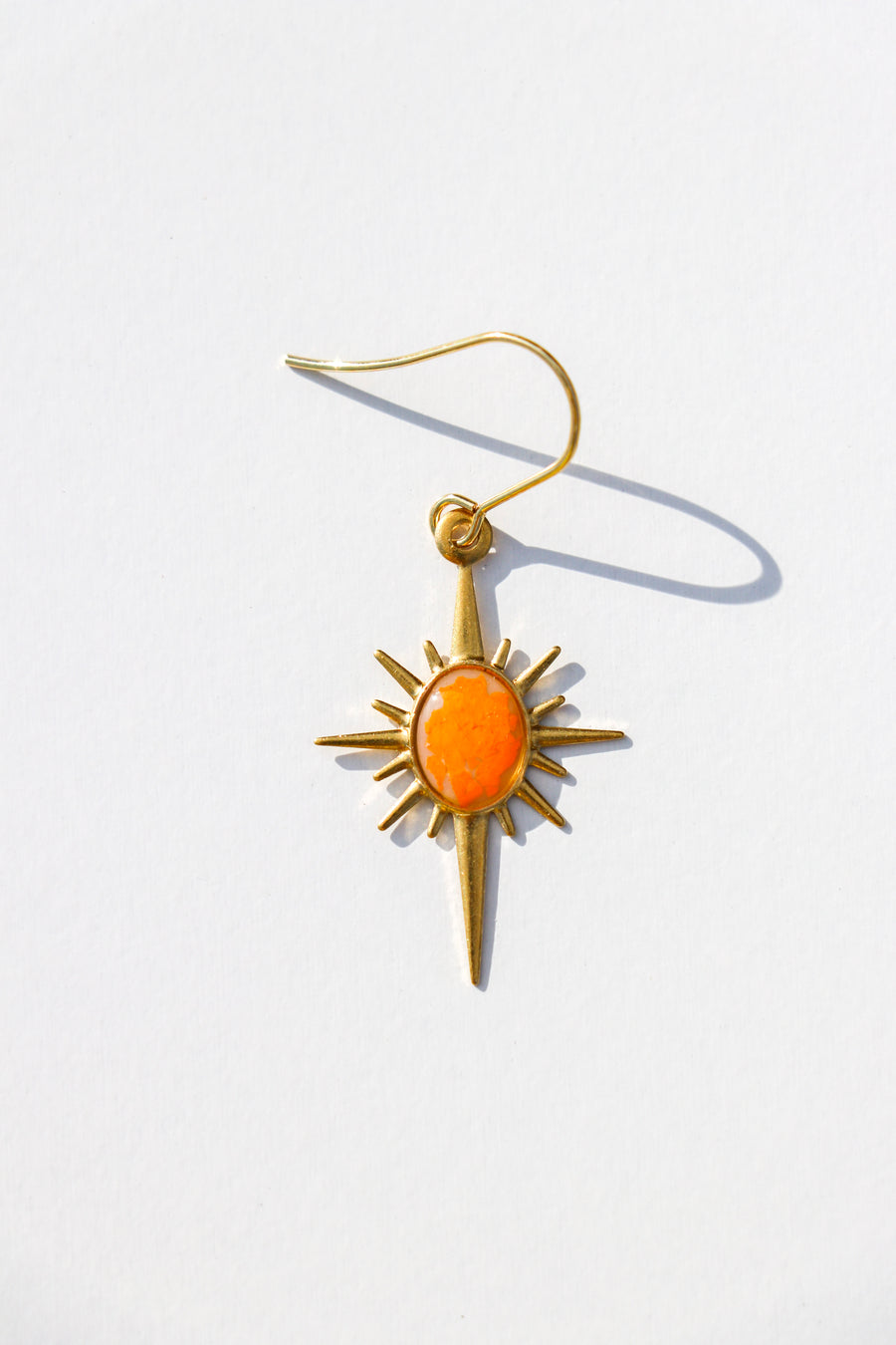 North Star Sunflower Earrings