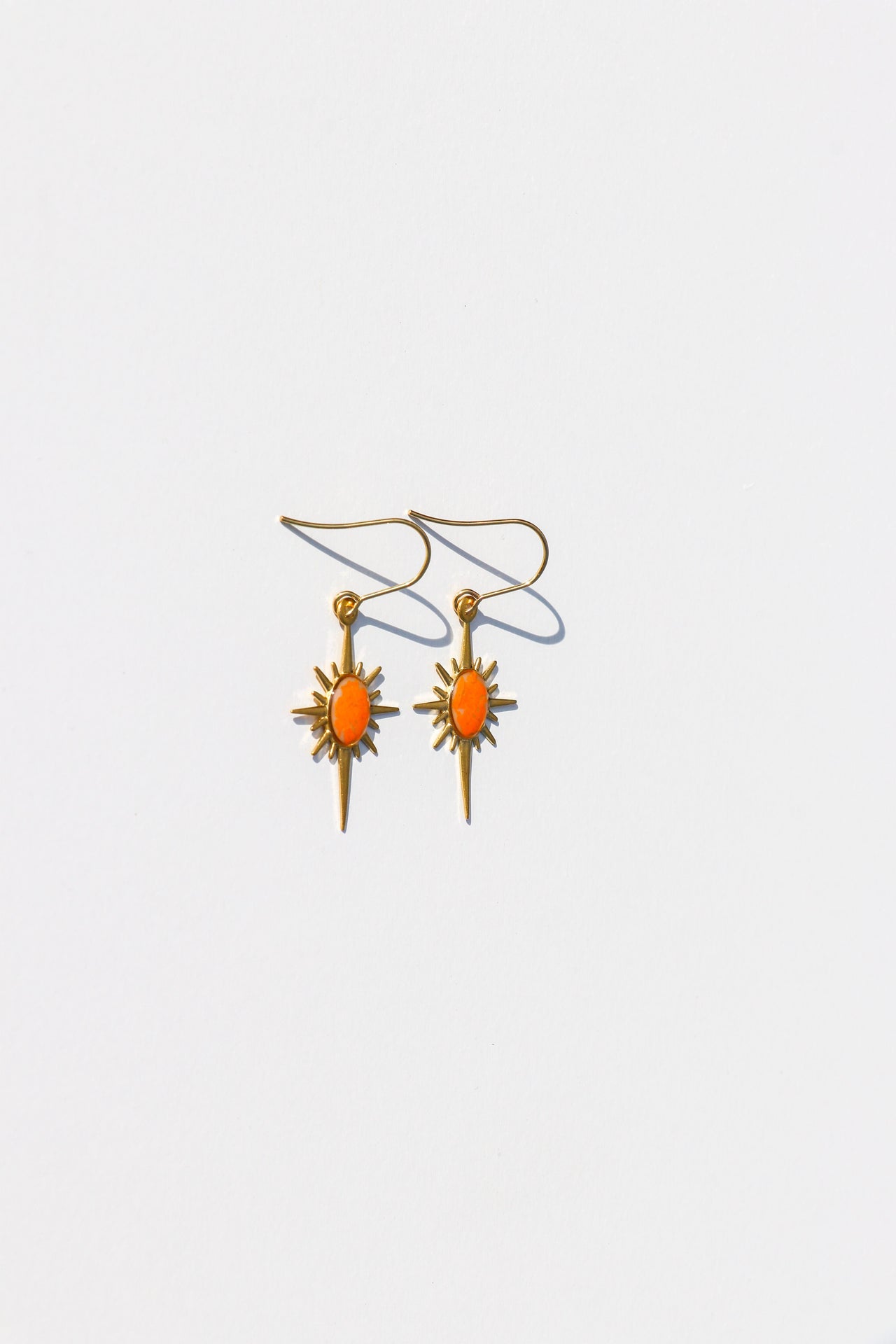 North Star Sunflower Earrings