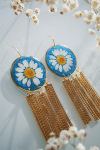 Harlow Daisy Tassel Earrings