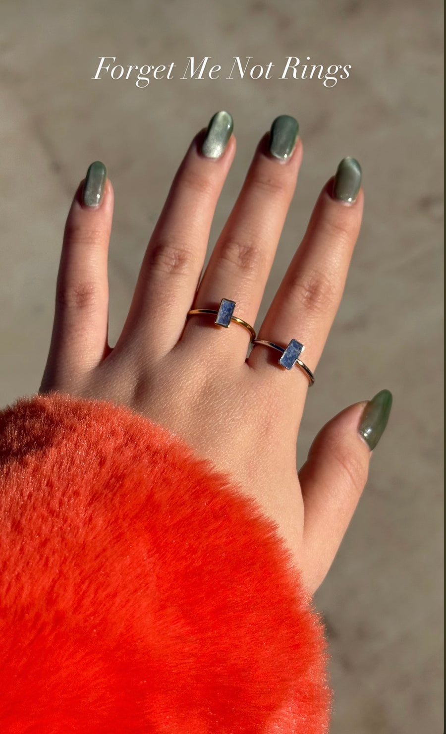 Adjustable Forget Me Not Ring
