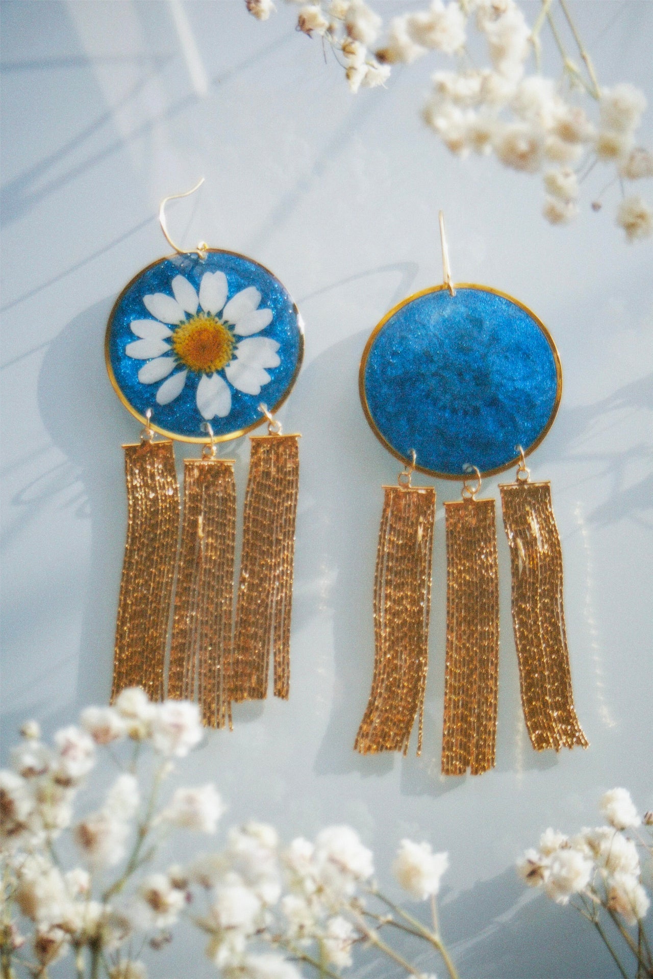 Harlow Daisy Tassel Earrings
