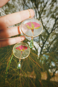Pressed Rose Earrings