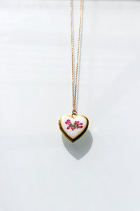 Heather Heart Locket Necklace